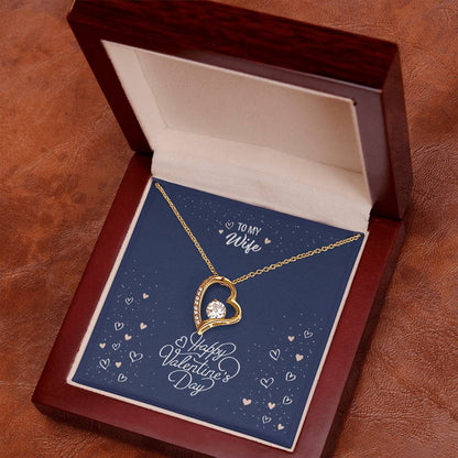 Cherished Hearts Yellow Gold Forever Love Necklace - Personalized For Valentine's Day