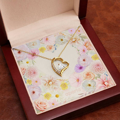 Dazzling Forever Love Necklace A Radiant Symbol of Affection in 18k Yellow Gold