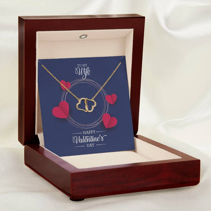 10k Gold Everlasting Love Necklace - Personalized Dual Heart Design with Pave Diamonds