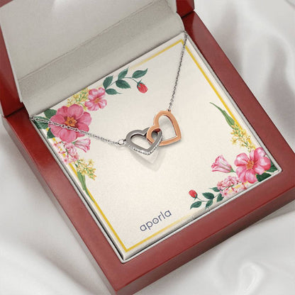 Elegant Rose Gold Interlocking Hearts Necklace Timeless Love Symbol