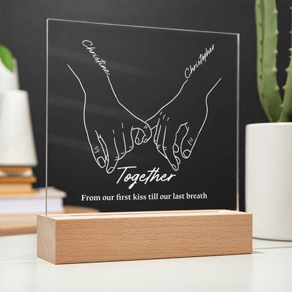 Together Forever Personalizable LED Light Up Plaque