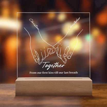 Together Forever Personalizable LED Light Up Plaque