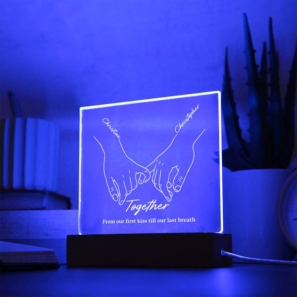 Together Forever - Personalized LED Square Plaque