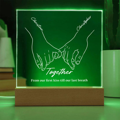 Together Forever Personalizable LED Light Up Plaque