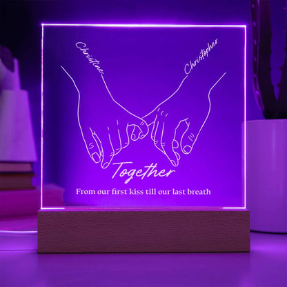 Together Forever Personalizable LED Light Up Plaque