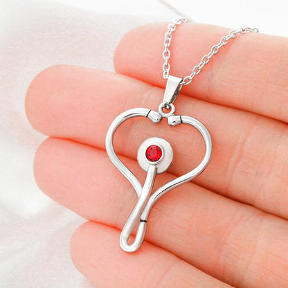 Proud To Be a Health Worker - Stethoscope Necklace